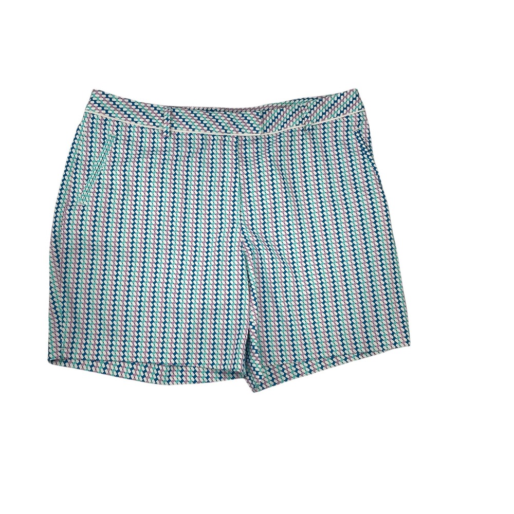 Lady Hagen Golf Shorts Geometric Print Pockets Casual Activewear Size 14 NWOT